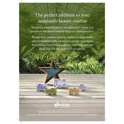 Davines Solid Shampoo Bar Retail Shelf Talker
