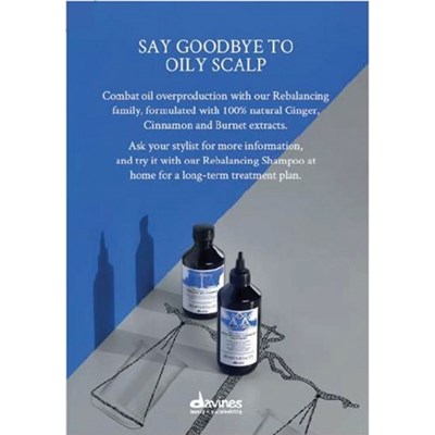Davines NaturalTech Rebalancing Shelf Sign