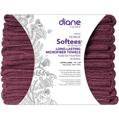 Diane Softees Microfiber Towels- Plum 10 pack 16 inch x 29 inch