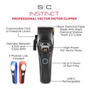 StyleCraft Instinct Professional IN2 Vector Motor Cordless Hair Clipper with Intuitive Torque Control